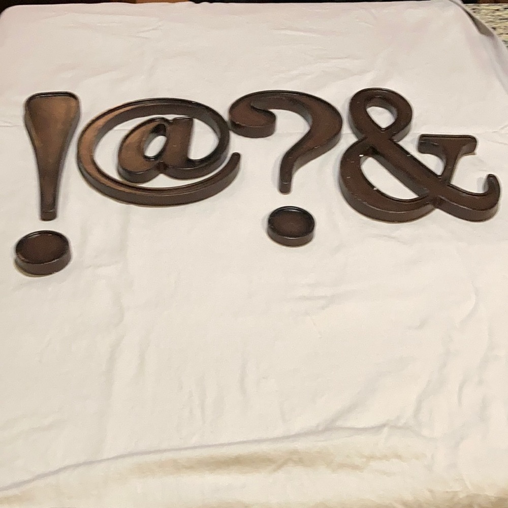 Wooden, Wall Decor Punctuation Marks
